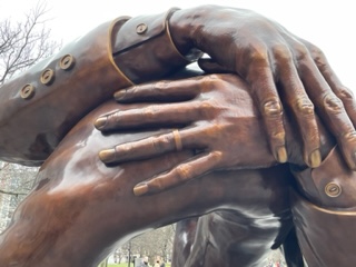 Imari Paris Jeffries sculpture, “Embrace Boston”